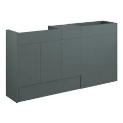 Vasca Liscio 1536mm Standard Basin WC & 3 Drawer Unit Pack - Matt Green (Oak Cab)