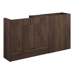 Vasca Liscio 1536mm Standard Basin  WC & 3 Drawer Unit Pack - Warm Walnut (Oak Cab) 