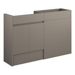 Vasca Salto 1236mm Standard Basin & WC Unit Pack - Matt Stone (Oak Cab) 