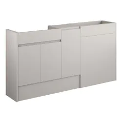 Vasca Salto 1536mm Standard Basin  WC & 1 Door Unit Pack - Matt Dove Grey (Oak Cab) 