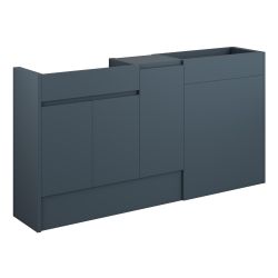 Vasca Salto 1536mm Standard Basin  WC & 1 Door Unit Pack - Matt Arley Blue (Oak Cab) 