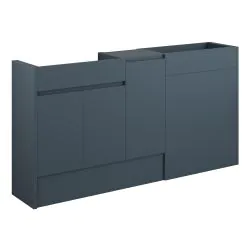 Vasca Salto 1536mm Standard Basin WC & 1 Door Unit Pack - Matt Arley Blue (Oak Cab)