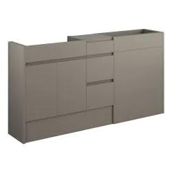 Vasca Salto 1536mm Standard Basin WC & 3 Drawer Unit Pack - Matt Stone (Oak Cab)