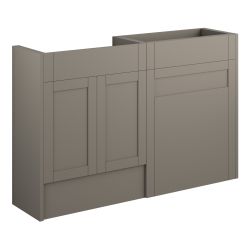 Vasca Bordo 1236mm Standard Basin & WC Unit Pack - Matt Stone (Oak Cab) 