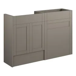 Vasca Bordo 1236mm Standard Basin & WC Unit Pack - Matt Stone (Oak Cab)