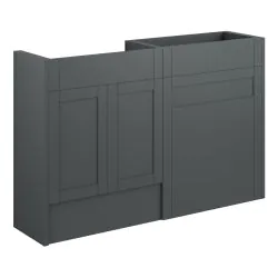 Vasca Bordo 1236mm Standard Basin & WC Unit Pack - Matt Graphite Grey (Oak Cab) 