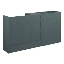 Vasca Bordo 1536mm Standard Basin WC & 3 Drawer Unit Pack - Matt Green Camo (Oak Cab)
