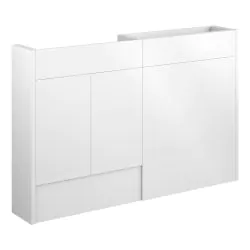 Vasca Liscio 1236mm Slim Basin & WC Unit Pack - White Gloss (Oak Cab)