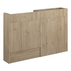 Vasca Liscio 1236mm Slim Basin & WC Unit Pack - Havana Oak (Oak Cab) 