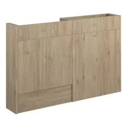 Vasca Liscio 1236mm Slim Basin & WC Unit Pack - Havana Oak (Oak Cab)
