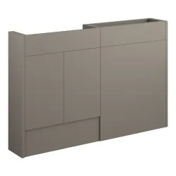 Vasca Liscio 1236mm Slim Basin & WC Unit Pack - Matt Stone (Oak Cab) 