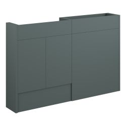 Vasca Liscio 1236mm Slim Basin & WC Unit Pack - Matt Green (Oak Cab) 
