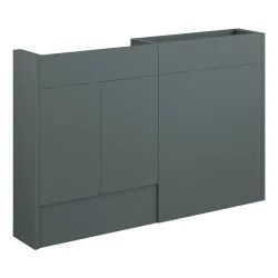 Vasca Liscio 1236mm Slim Basin & WC Unit Pack - Matt Green (Oak Cab) 