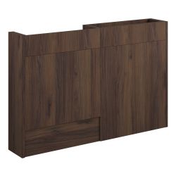 Vasca Liscio 1236mm Slim Basin & WC Unit Pack - Warm Walnut (Oak Cab) 