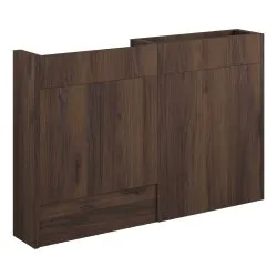 Vasca Liscio 1236mm Slim Basin & WC Unit Pack - Warm Walnut (Oak Cab)