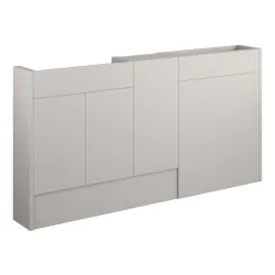 Vasca Liscio 1536mm Slim Basin  WC & 1 Door Unit Pack - Matt Dove Grey (Oak Cab) 