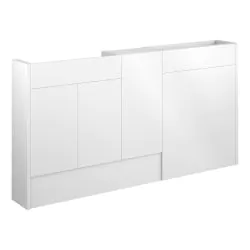 Vasca Liscio 1536mm Slim Basin  WC & 1 Door Unit Pack - White Gloss (Oak Cab) 
