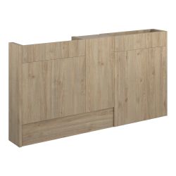 Vasca Liscio 1536mm Slim Basin  WC & 1 Door Unit Pack - Havana Oak (Oak Cab) 