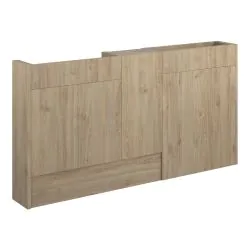 Vasca Liscio 1536mm Slim Basin  WC & 1 Door Unit Pack - Havana Oak (Oak Cab) 