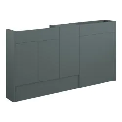 Vasca Liscio 1536mm Slim Basin  WC & 1 Door Unit Pack - Matt Green (Oak Cab) 