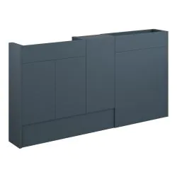 Vasca Liscio 1536mm Slim Basin WC & 1 Door Unit Pack - Matt Arley Blue (Oak Cab)