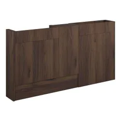 Vasca Liscio 1536mm Slim Basin WC & 1 Door Unit Pack - Warm Walnut (Oak Cab)