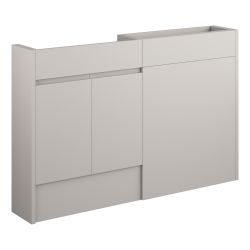 Vasca Salto 1236mm Slim Basin & WC Unit Pack - Matt Dove Grey (Oak Cab) 