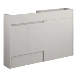 Vasca Salto 1236mm Slim Basin & WC Unit Pack - Matt Dove Grey (Oak Cab)