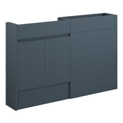 Vasca Salto 1236mm Slim Basin & WC Unit Pack - Matt Arley Blue (Oak Cab) 