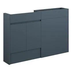 Vasca Salto 1236mm Slim Basin & WC Unit Pack - Matt Arley Blue (Oak Cab)