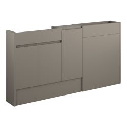 Vasca Salto 1536mm Slim Basin  WC & 1 Door Unit Pack - Matt Stone (Oak Cab) 