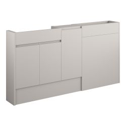 Vasca Salto 1536mm Slim Basin  WC & 1 Door Unit Pack - Matt Dove Grey (Oak Cab) 
