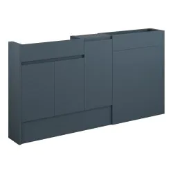 Vasca Salto 1536mm Slim Basin WC & 1 Door Unit Pack - Matt Arley Blue (Oak Cab)