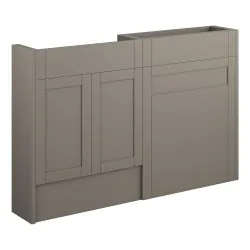 Vasca Bordo 1236mm Slim Basin & WC Unit Pack - Matt Stone (Oak Cab)