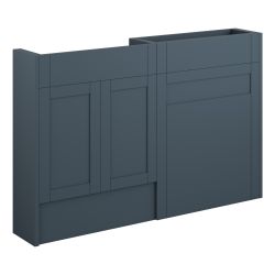 Vasca Bordo 1236mm Slim Basin & WC Unit Pack - Matt Arley Blue (Oak Cab) 