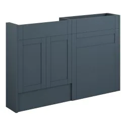 Vasca Bordo 1236mm Slim Basin & WC Unit Pack - Matt Arley Blue (Oak Cab)