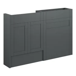 Vasca Bordo 1236mm Slim Basin & WC Unit Pack - Matt Graphite Grey (Oak Cab) 