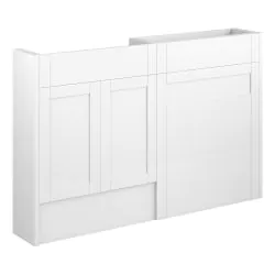 Vasca Bordo 1236mm Slim Basin & WC Unit Pack - Matt White (Oak Cab)