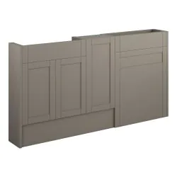 Vasca Bordo 1536mm Slim Basin  WC & 1 Door Unit Pack - Matt Stone (Oak Cab) 