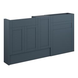 Vasca Bordo 1536mm Slim Basin  WC & 1 Door Unit Pack - Matt Arley Blue (Oak Cab) 