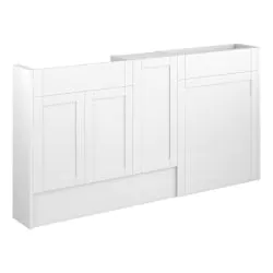 Vasca Bordo 1536mm Slim Basin WC & 1 Door Unit Pack - Matt White (Oak Cab)