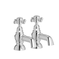 Vasca Urso Bath Pillar Taps - Chrome