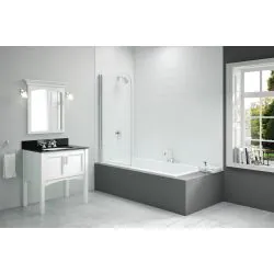 Merlyn 800x1500mm Single Curved Bath Screen (6mm) DIBS0012