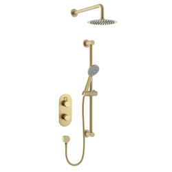 Bristan Molida Concealed Thermostatic Dual Control Shower Pack Brushed Brass MOLIDA BB SHWR PK