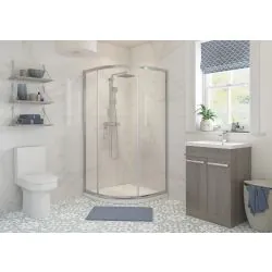 Envy Element 900mm 1 Door Quadrant - Chrome