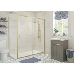 Envy Element 900mm Side Panel - Brushed Brass