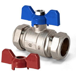 Inta 15mm Full Bore Ball Valve Butterfly TR15BBV