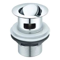 Vasca Slotted Flip Plug Basin Waste - Chrome