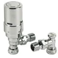 Danfoss RAS-D2 Thermostatic Rad Valve Pack 10/15mm Chrome (Angled) - 0