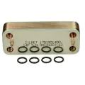 Ideal 075460 DHW Heat Exchanger & 4 O Rings C80FF - 0